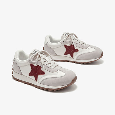 BeauToday Women's Fashion Sneakers with Star Design