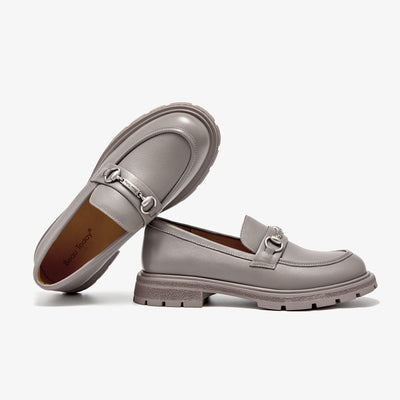 BeauToday Platform Cow Leather Loafers for Women