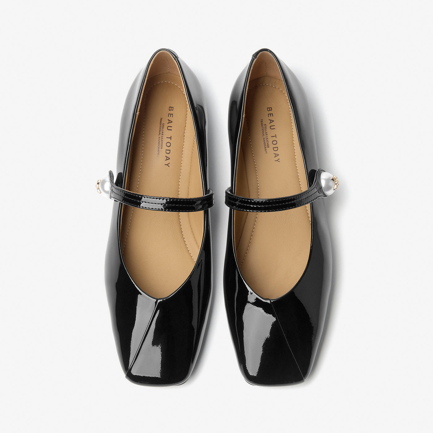 BeauToday Leather Mary Jane Shoes Dressy for Women