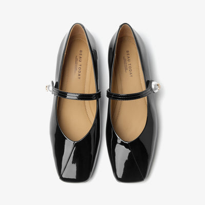 BeauToday Leather Mary Jane Shoes Dressy for Women