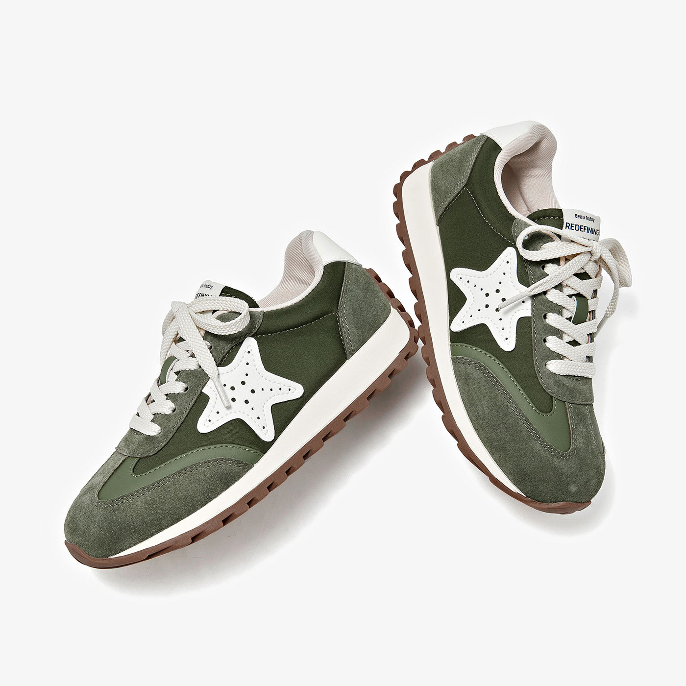 BeauToday Women's Fashion Sneakers with Star Design