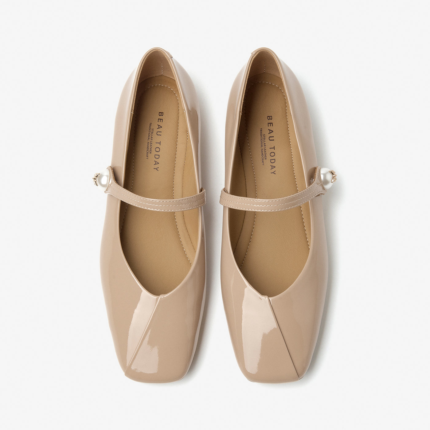 BeauToday Leather Mary Jane Shoes Dressy for Women