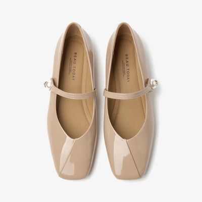 BeauToday Leather Mary Jane Shoes Dressy for Women