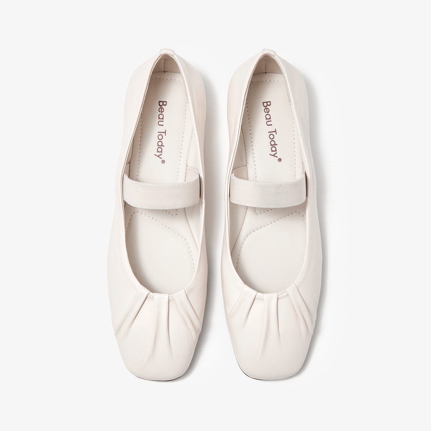 BeauToday Elegant Sheepskin Mary Jane Shoes for Women