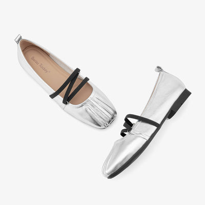 BeauToday Leather Mary Jane Flat With Strap Design for Women