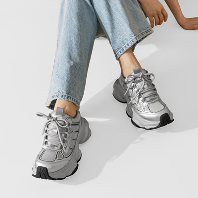 BeauToday Chunky Platform  Fashion Sneakers with Lace Up  for Women