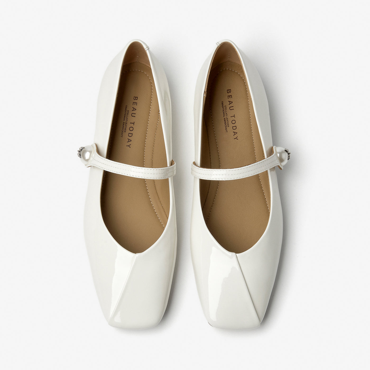 BeauToday Leather Mary Jane Shoes Dressy for Women