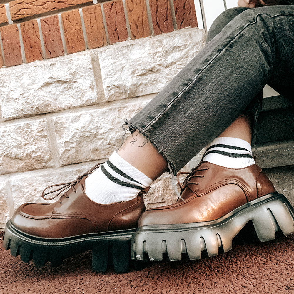 Where Are Women Platform Oxfords Brogue Patent Leather Flats Lace