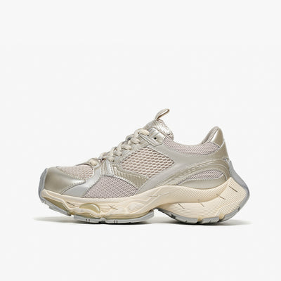 BeauToday Lace Up Mesh Chunky Platform Sneakers for Women