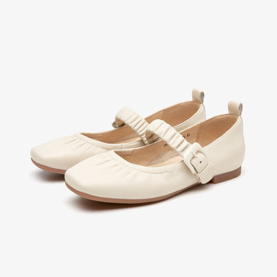 BeauToday Soft Sheepskin Mary Jane Shoes for Women