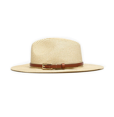 BeauToday Women's Wide Brim Straw Panama Sun Hat for Summer Beach and Vacation