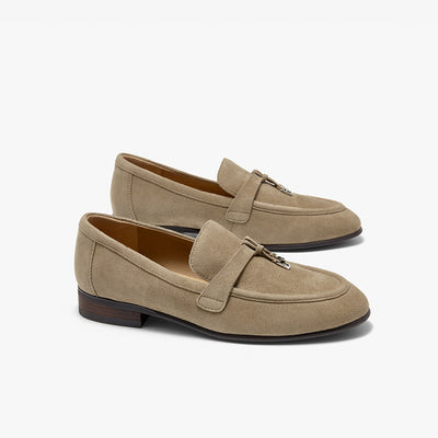 BeauToday Women's Suede Loafers Business Casual Shoes with Slip On