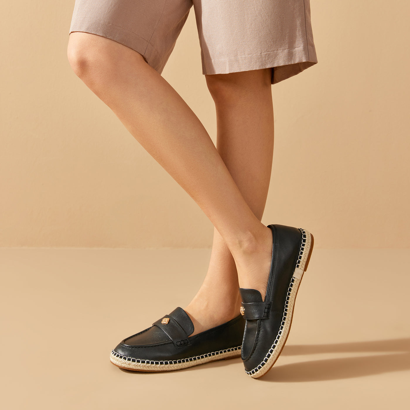 BeauToday Premium Leather Flat Loafers for Women