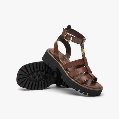BeauToday Gladiator Sandals for Women with Unique Brand Buckle BEAU TODAY
