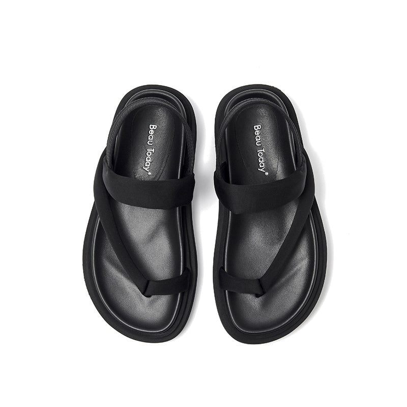 BeauToday Breathable Platform Ankle Strap Clip Toe Sandals for Women