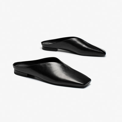 BeauToday Stylish Leather Square Tabi Toe Slipper for Women