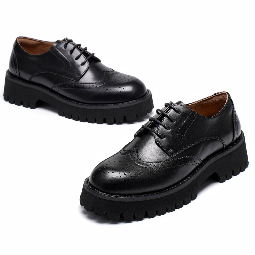 BEAU TODAY Women's Chunky Oxfords Platform Leather Lace Up Oxfords Comfort Lug Sole Business Dress Office Shoes, Black / US 6.5 BEAU TODAY Women's Chunky Oxfords Platform Leather Lace Up Oxfords Comfort Lug Sole Business Dress Office Shoes, Black / US 6.5