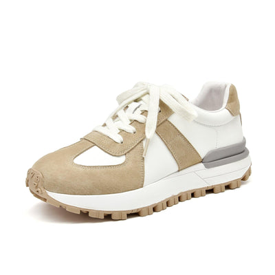 BEAU TODAY Neutral Womens Platform Sneakers