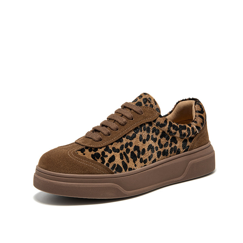 BeauToday Casual Leopard Print Sneakers for Women