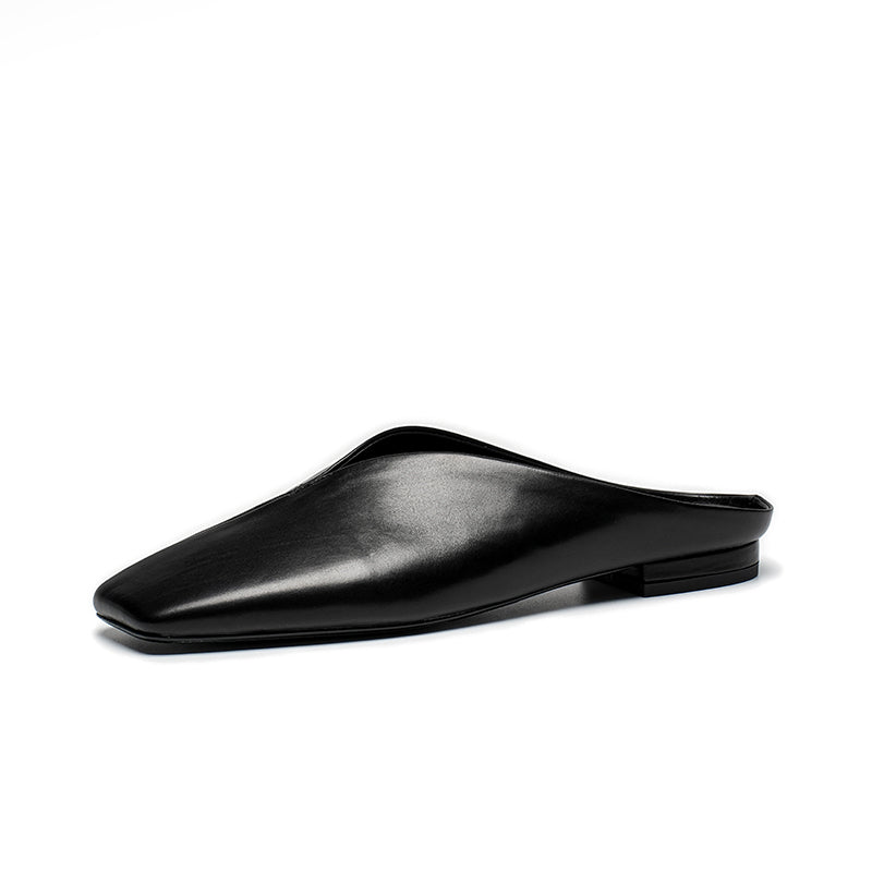 BeauToday Stylish Leather Square Tabi Toe Slipper for Women
