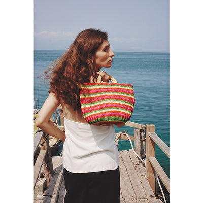 BeauToday Chic Woven Raffia Tote Bag with Large Capacity for Women