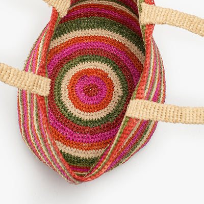 BeauToday Chic Woven Raffia Tote Bag with Large Capacity for Women