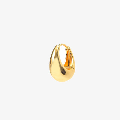 BeauToday 18K Gold-Plated Brass Eardrop New Moon Design Metal Earrings for Women