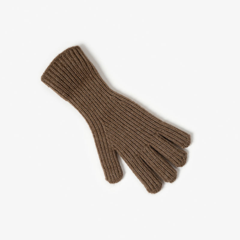 Beau Today Soft and Warm Wool Blend Gloves with Coffee Color for Winter