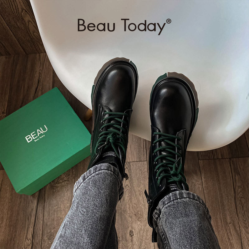 BeauToday Ankle Boots for Women with Mixed Color Sole BEAU TODAY