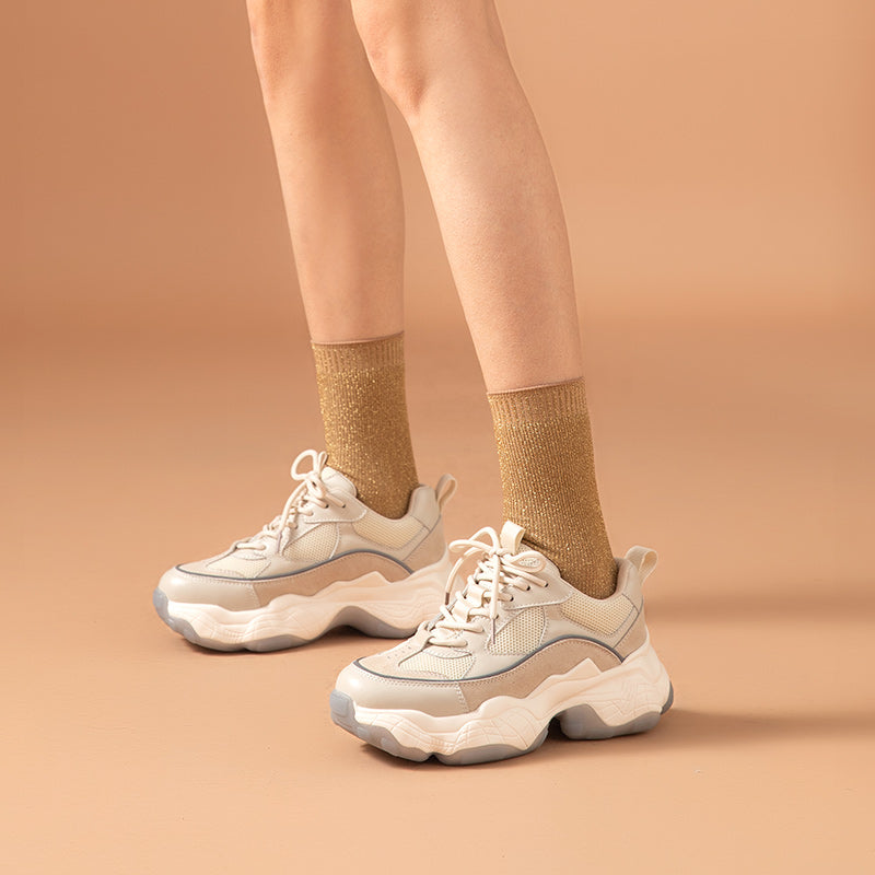 Beautoday Chunky Sneakers for Women Platform Sneaker Fashion Dad Shoes Lace BeauToday Casual Sneakers for Women \u2013 BEAU TODAY