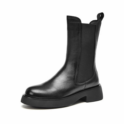 BeauToday Chelsea Ankle Boots for Women with Waxing Craft BEAU TODAY