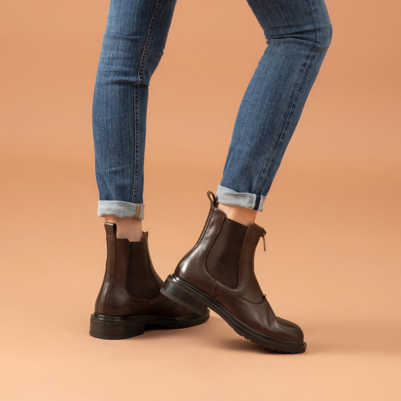BeauToday Chelsea Boots for Women with Front Zipper BEAU TODAY