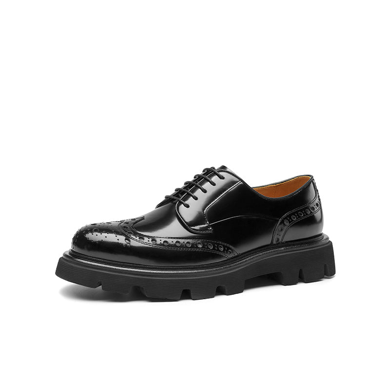 Black chunky hot sale brogues mens