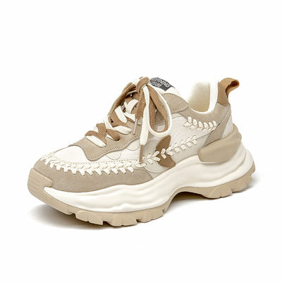 BeauToday Chunky Woven Design Sneakers for Women BEAU TODAY