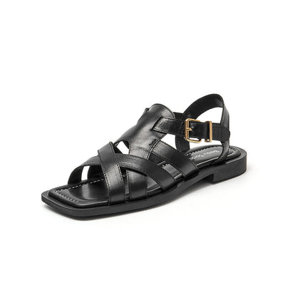 BeauToday Crossed-over Gladiator Sandals for Women BEAU TODAY