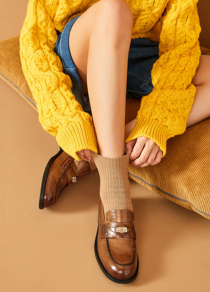 BeauToday Handmade Slip-on Penny Loafers for Women – BEAU TODAY display picture 2