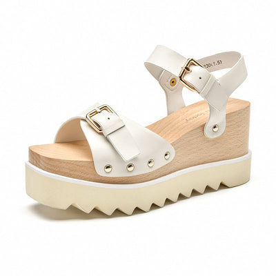 BeauToday Jagged Sole Platform Summer Sandals for Women BEAU TODAY