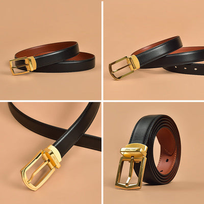 BeauToday Leather Buckle Belt for Women BEAU TODAY