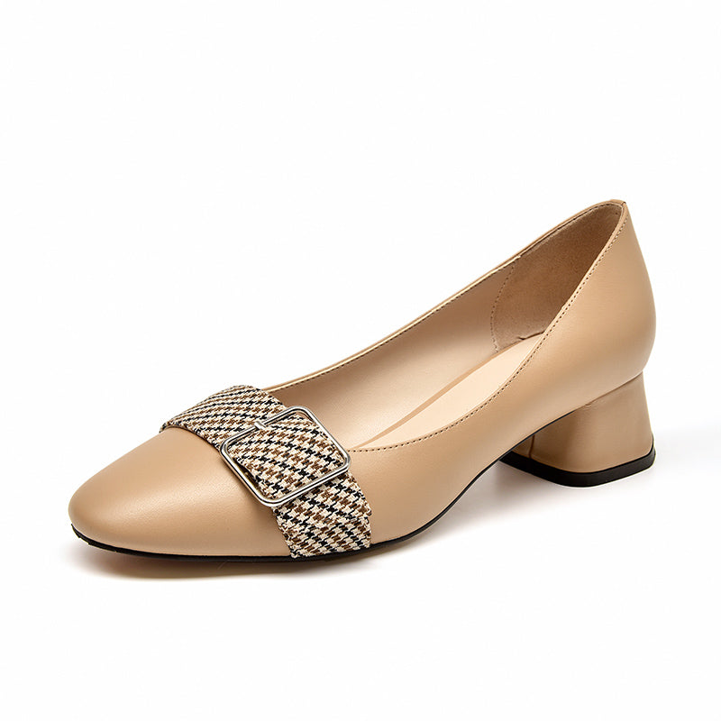 BeauToday Leather & Fabric Pumps for Women BEAU TODAY