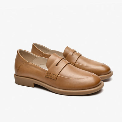 BeauToday Leather Penny Loafers for Women BEAU TODAY