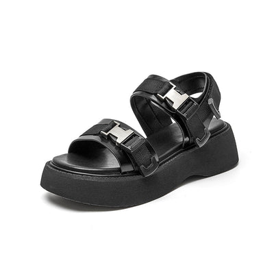 BeauToday Platform Sandals for Women with Buckle Detail BEAU TODAY