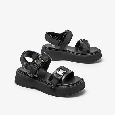 BeauToday Platform Sandals for Women with Buckle Detail BEAU TODAY