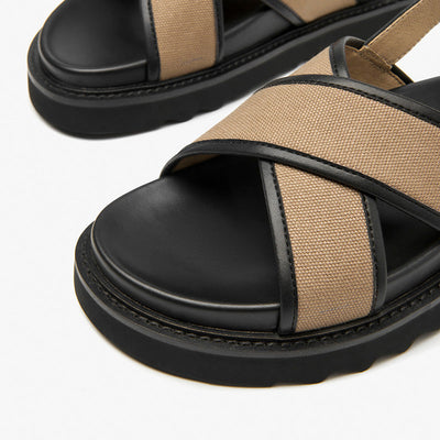 BeauToday Ripple Tread Summer Platform Sandals for Women BEAU TODAY