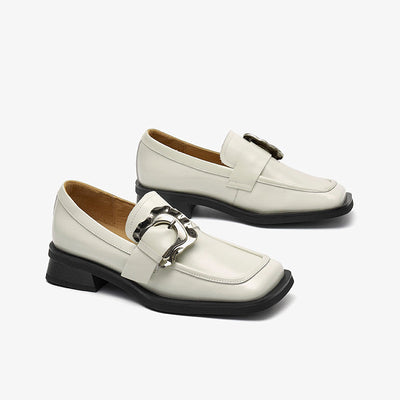 BeauToday Square-toe Loafers for Women BEAU TODAY