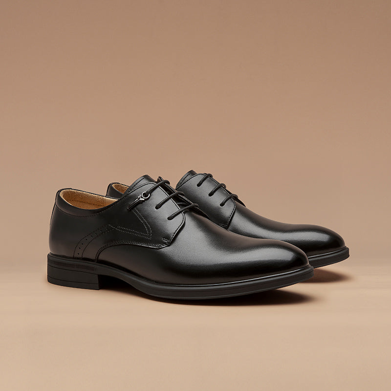 BeauToday Waxing Pointed Toe Derby Shoes for Men – BEAU TODAY