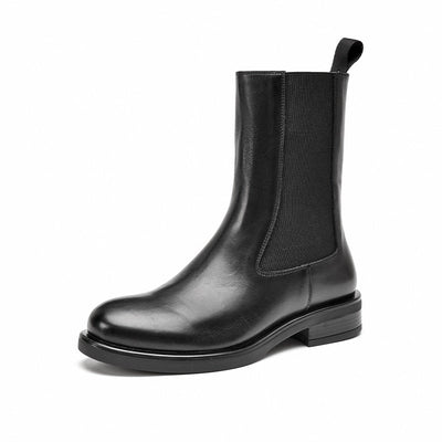 BeauToday Waxing Round Toe Chelsea Boots for Women BEAU TODAY