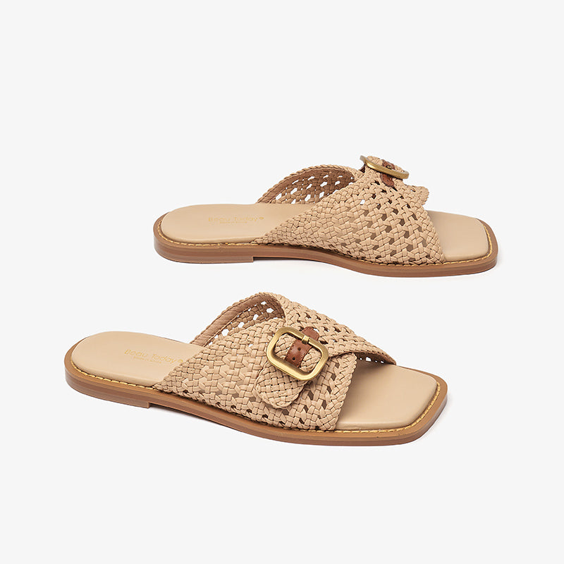 BeauToday Weaving Summer Slippers for Women BEAU TODAY
