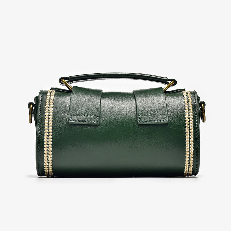 BeauToday Women's Genuine Leather Mini Handbag Vintage Shoulder Bags with Hasp Closure BEAU TODAY