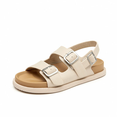 BeauToday Women's Leisure Leather Buckle Sandals with Arch Support for Summer BEAU TODAY