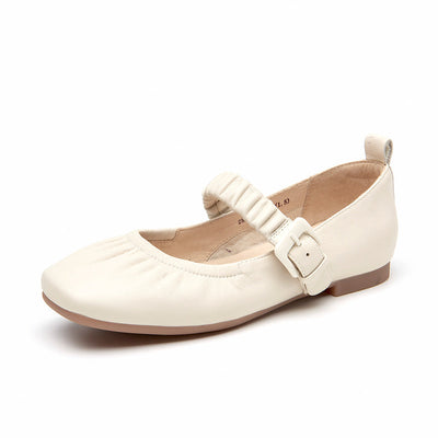 BeauToday Womens Vintage Mary Janes Soft Ballet Flats with Elastic Stap BEAU TODAY